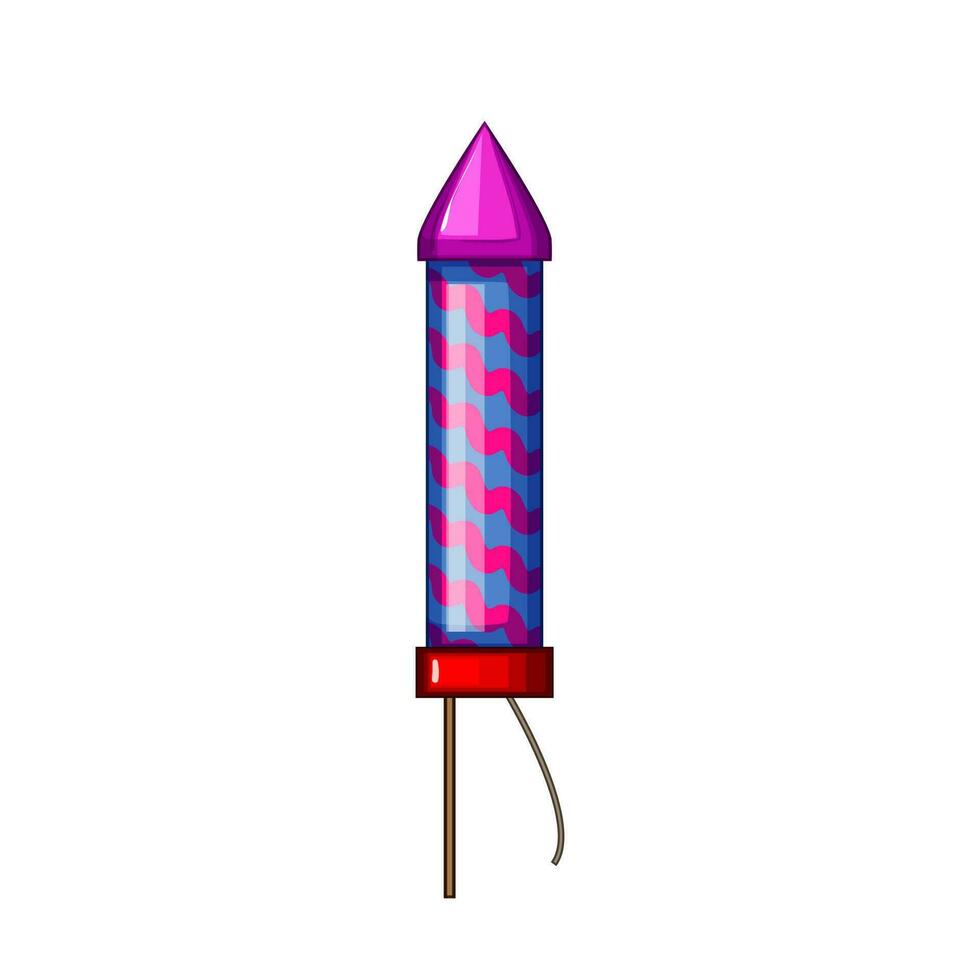 anniversary firework rocket cartoon vector illustration