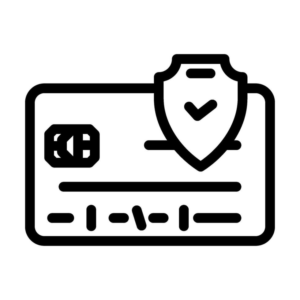 credit card security bank payment line icon vector illustration