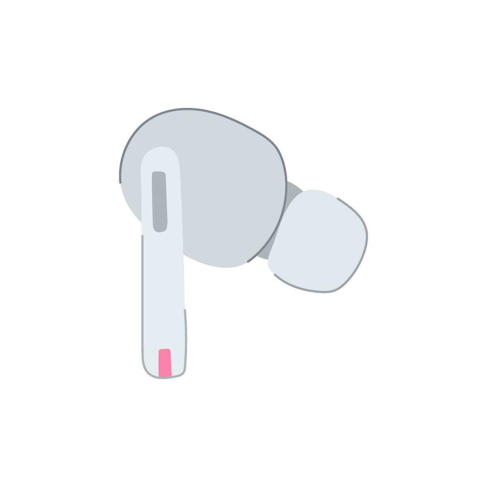 music wireless earphones cartoon vector illustration