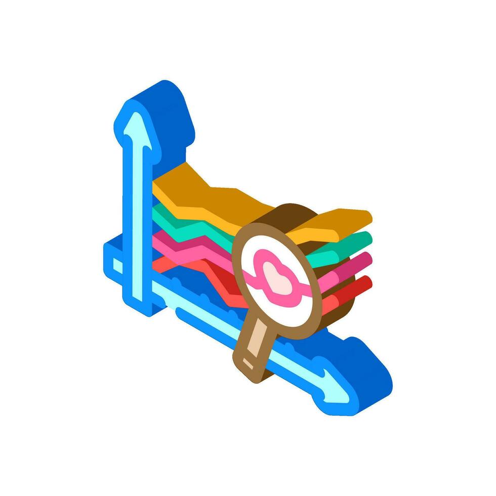 trend analysis social media isometric icon vector illustration