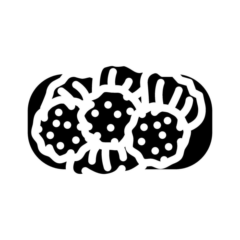 lentil kofte turkish cuisin glyph icon vector illustration