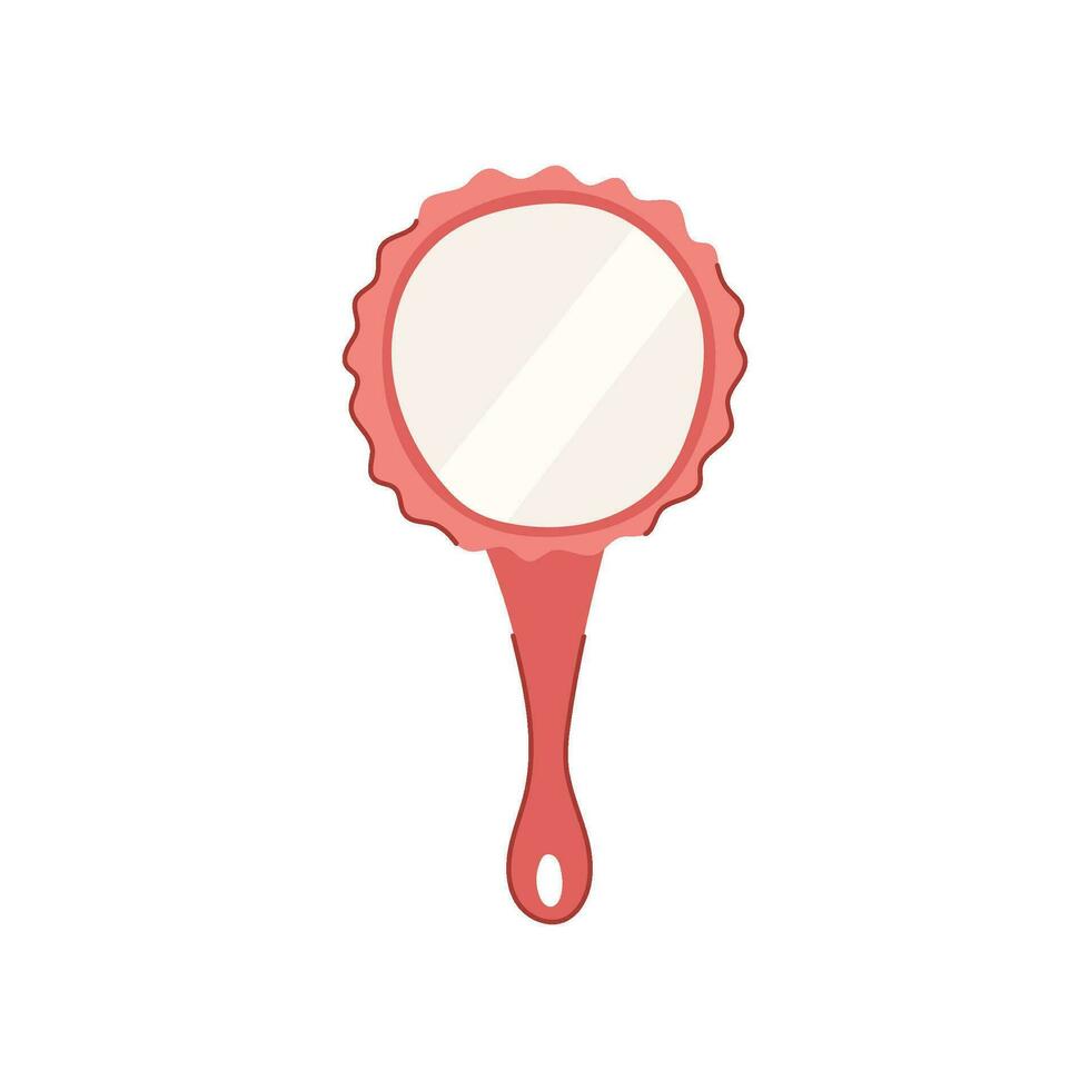 beauty hand mirror cartoon vector illustration