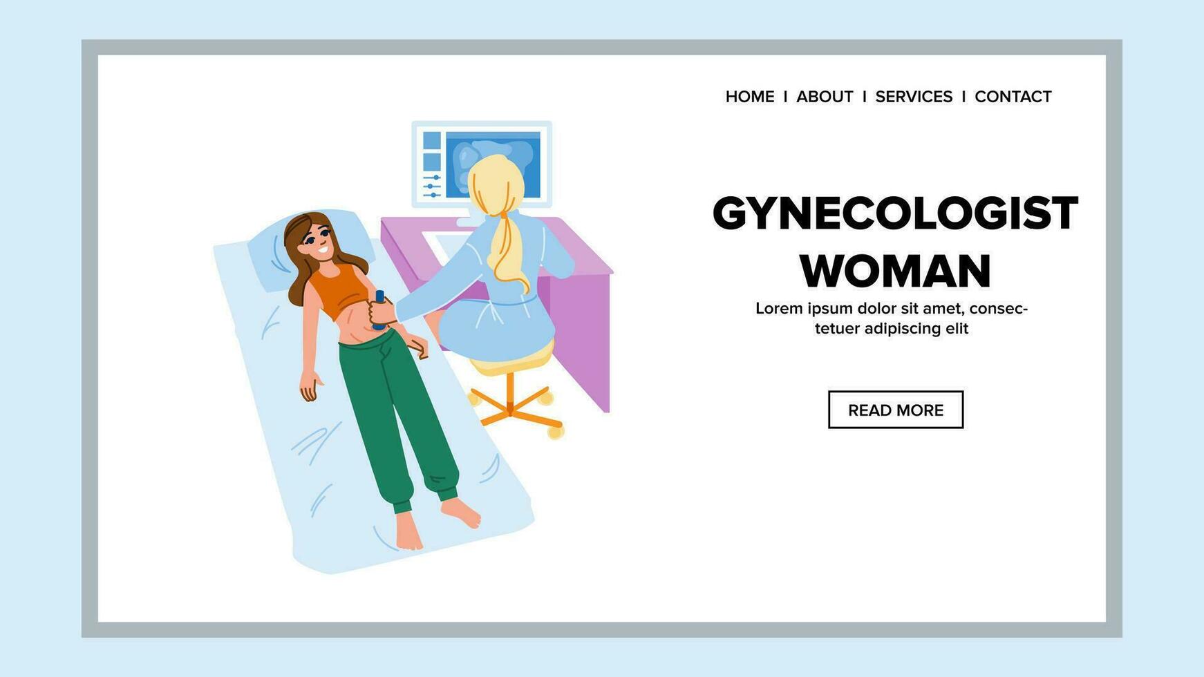 care gynecologist woman vector