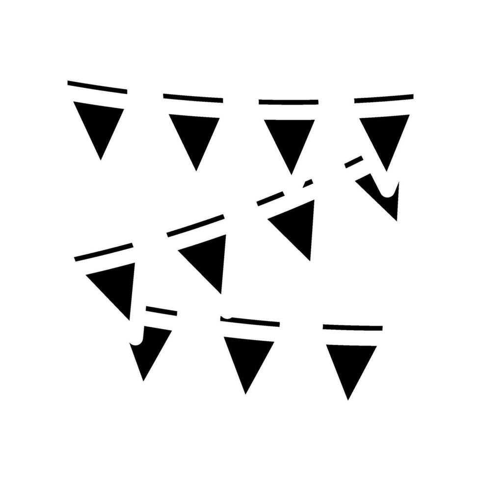 holiday flags glyph icon vector illustration