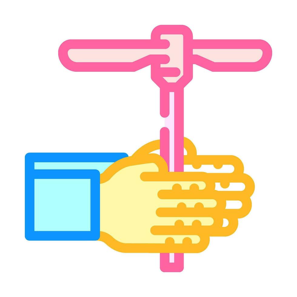 twisting toy fidget color icon vector illustration