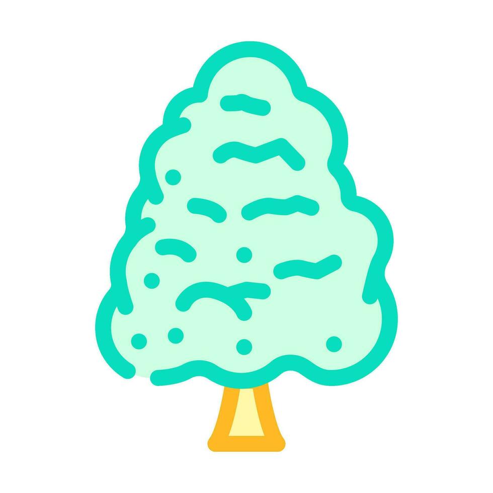 durian tree jungle amazon color icon vector illustration