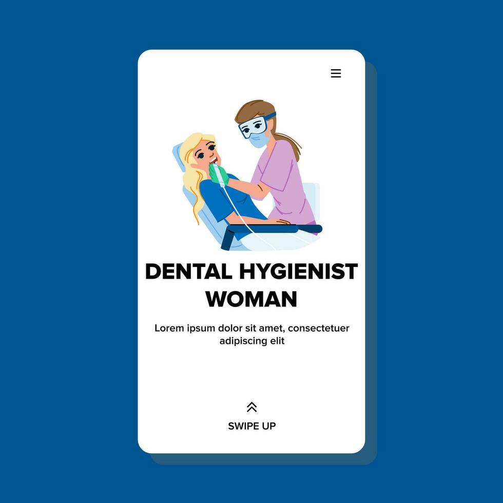 dentista dental higienista mujer vector