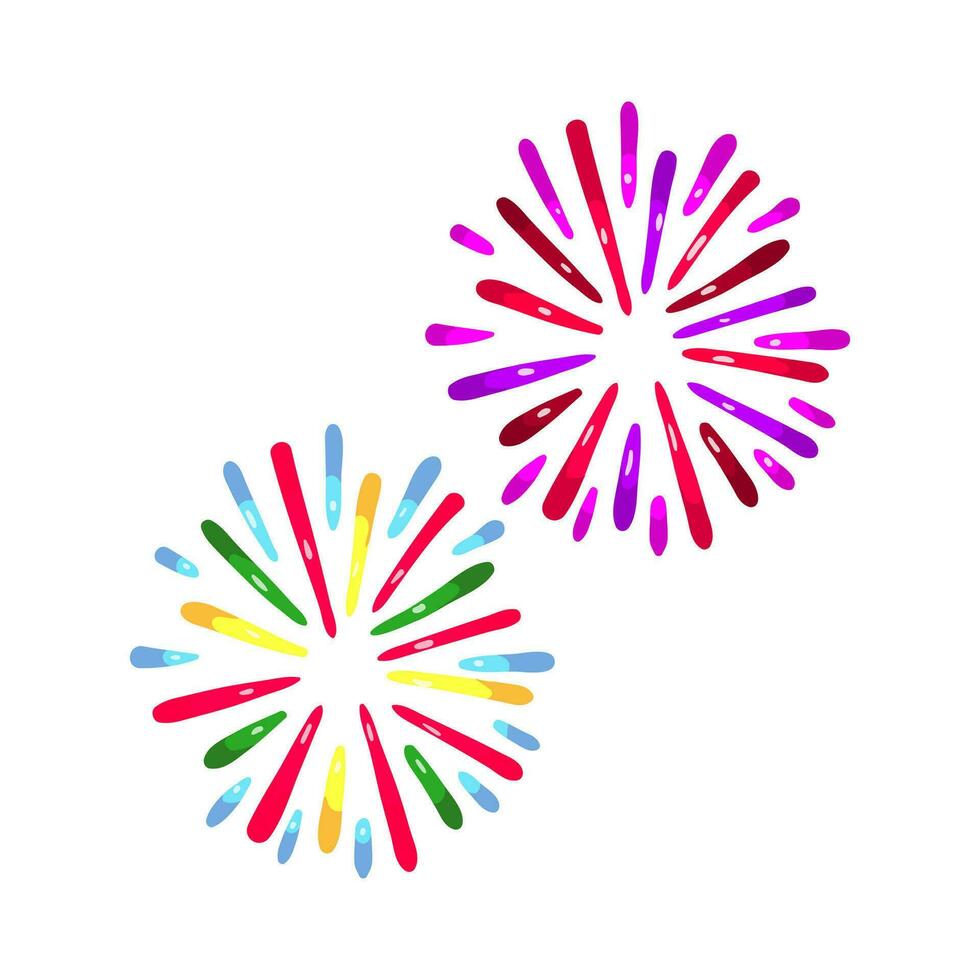 display firework cartoon vector illustration