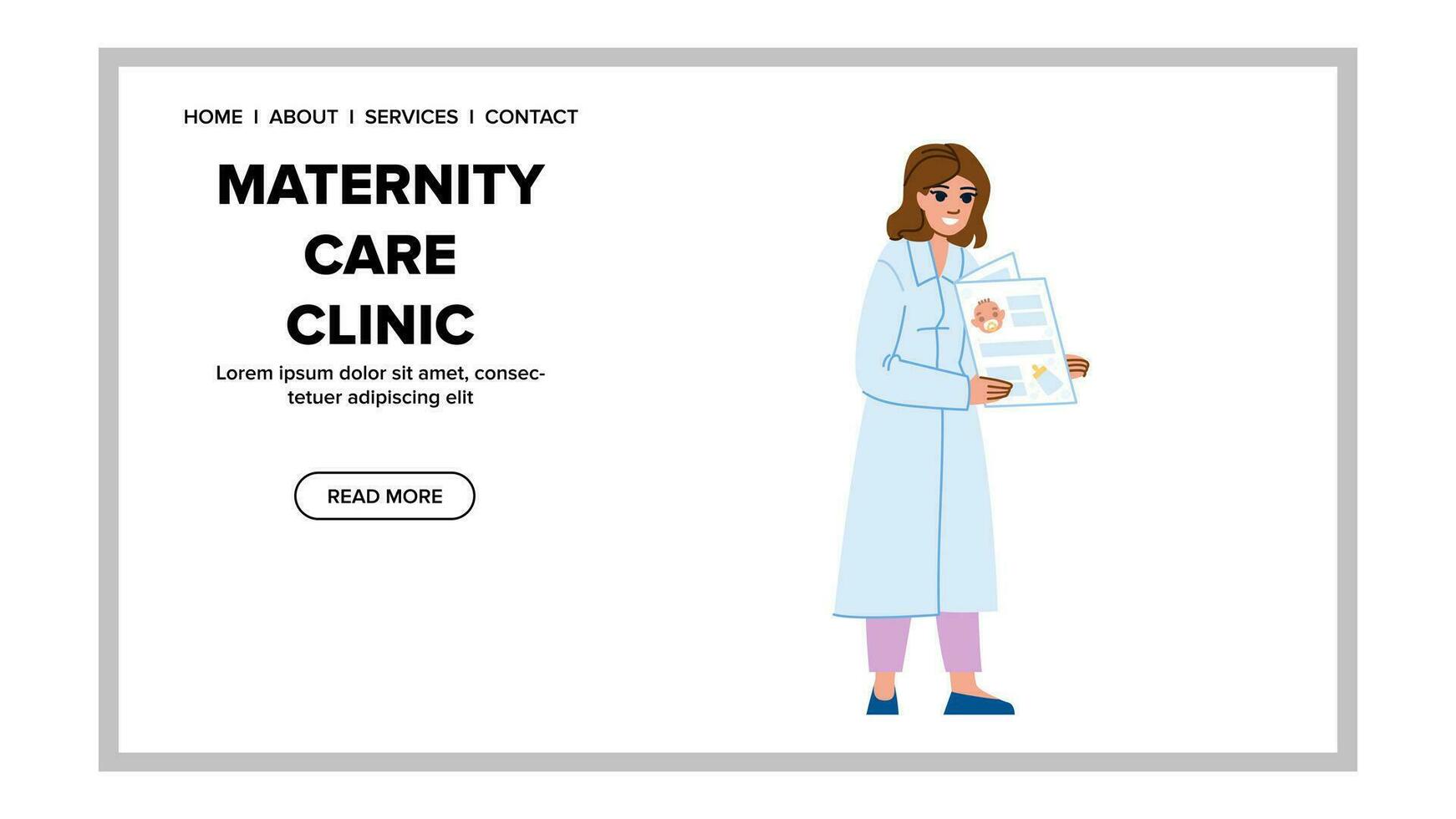 doctor maternity care clinic vector