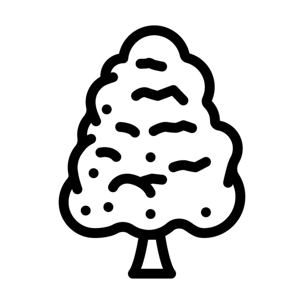 durian tree jungle amazon line icon vector illustration
