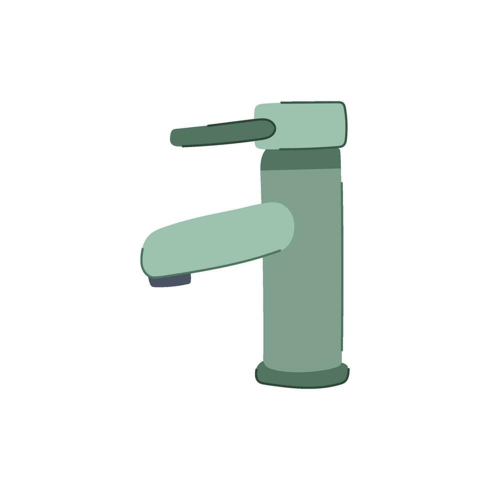 home bathroom faucet cartoon vector illustration