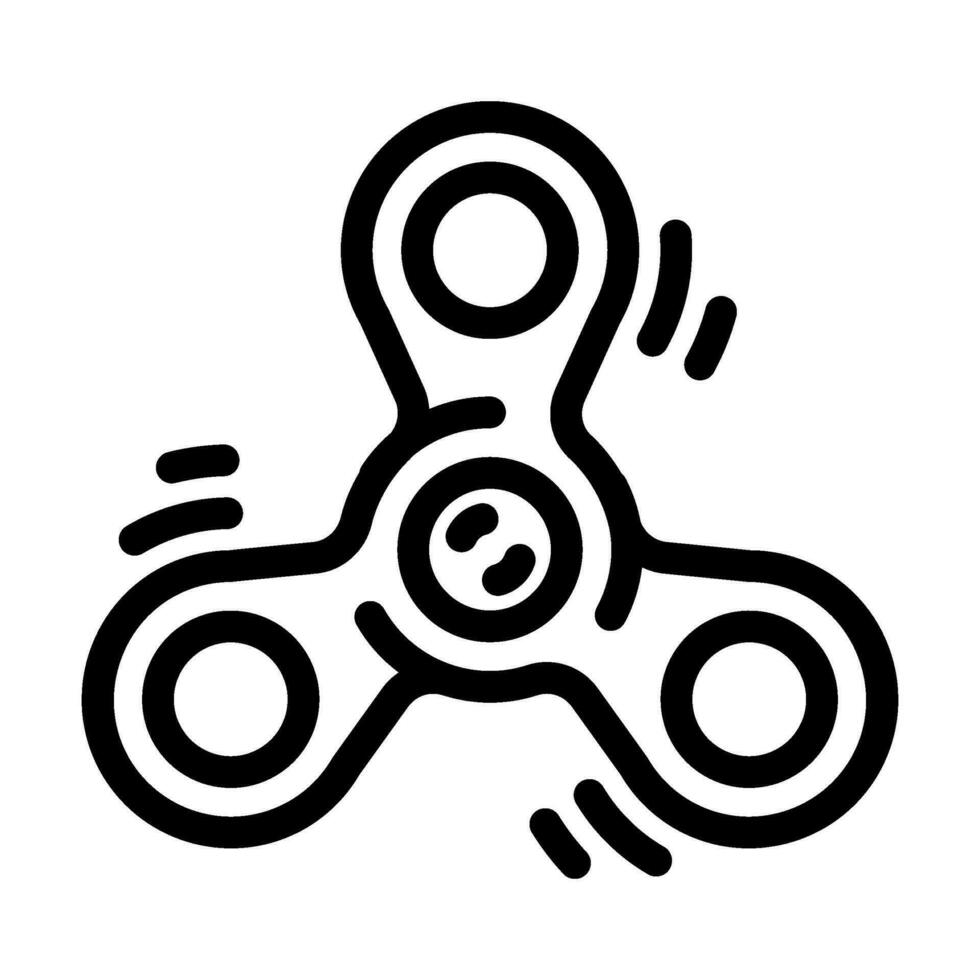 fidget spinner fidget toy line icon vector illustration