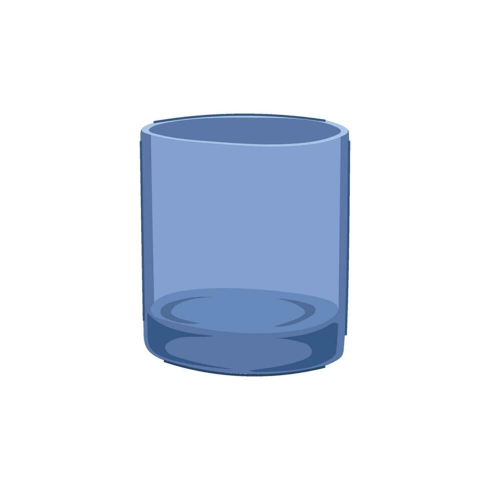 object glass cup cartoon vector illustration