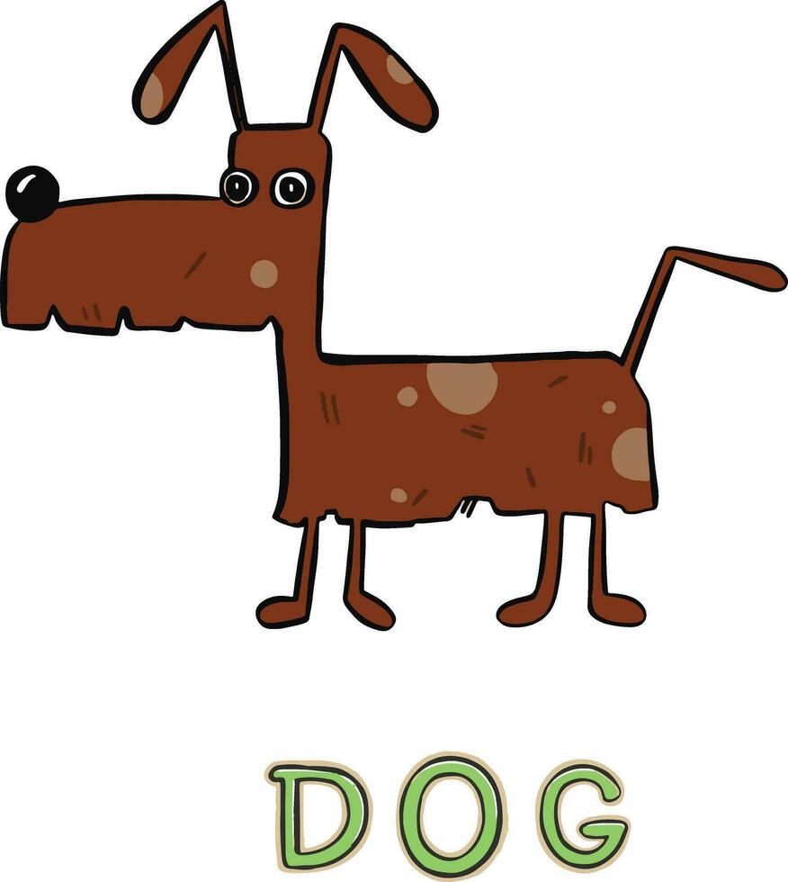 contento perro personaje ondulación vector animal pegatina.