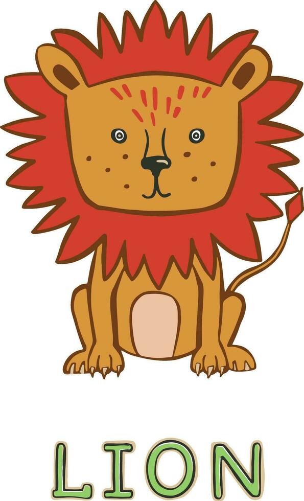 diseño linda León el zodíaco signo. pequeño para existencias. vector