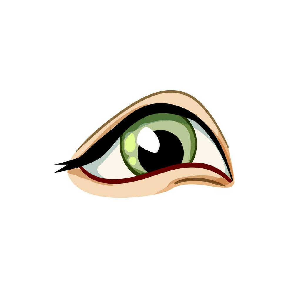 optical eye cartoon vector illustration