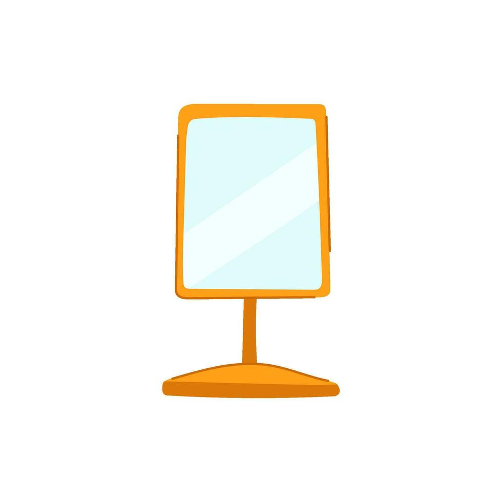 beauty table mirror cartoon vector illustration