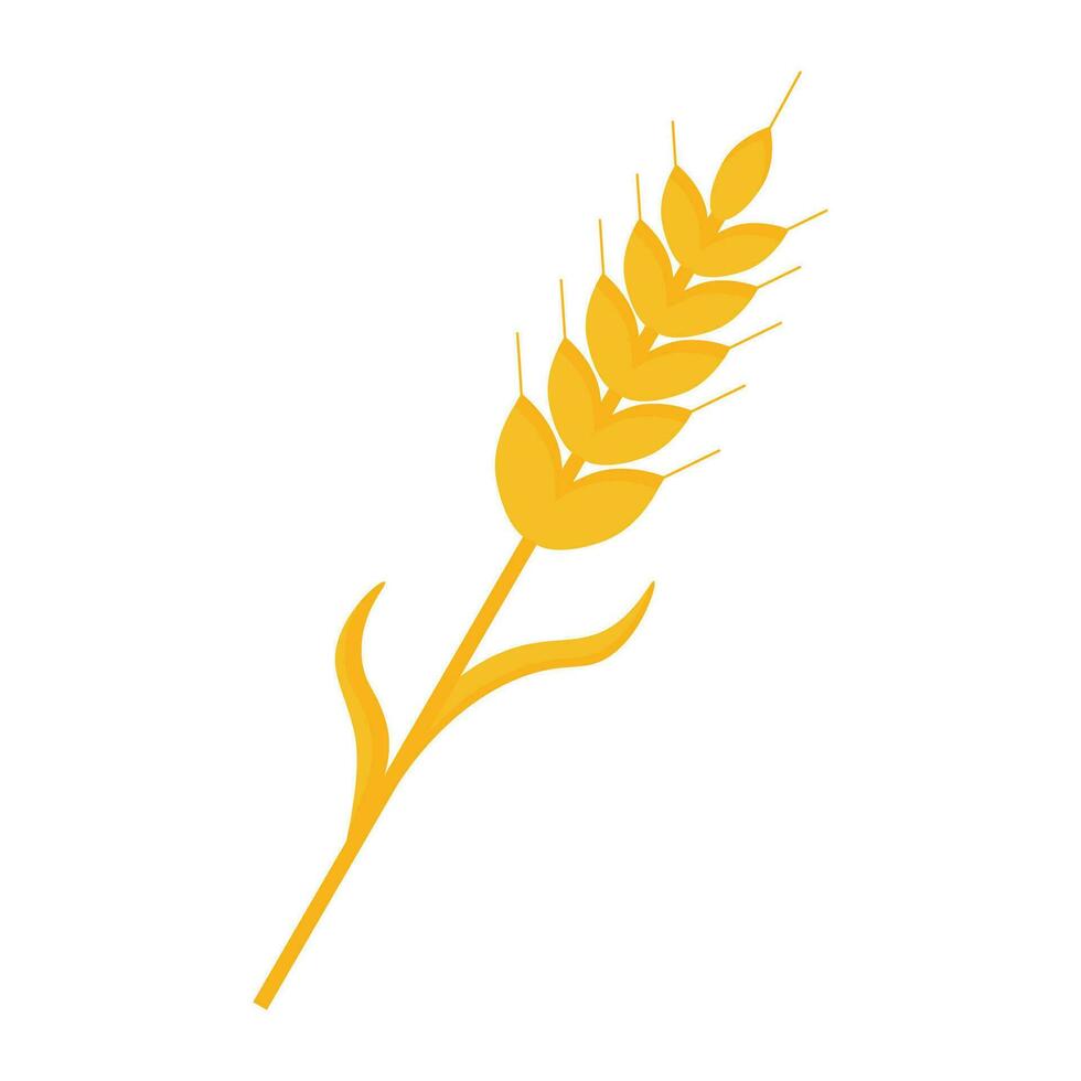 Ear of wheat icon. Cereals, barley, grain. Vector illustration.