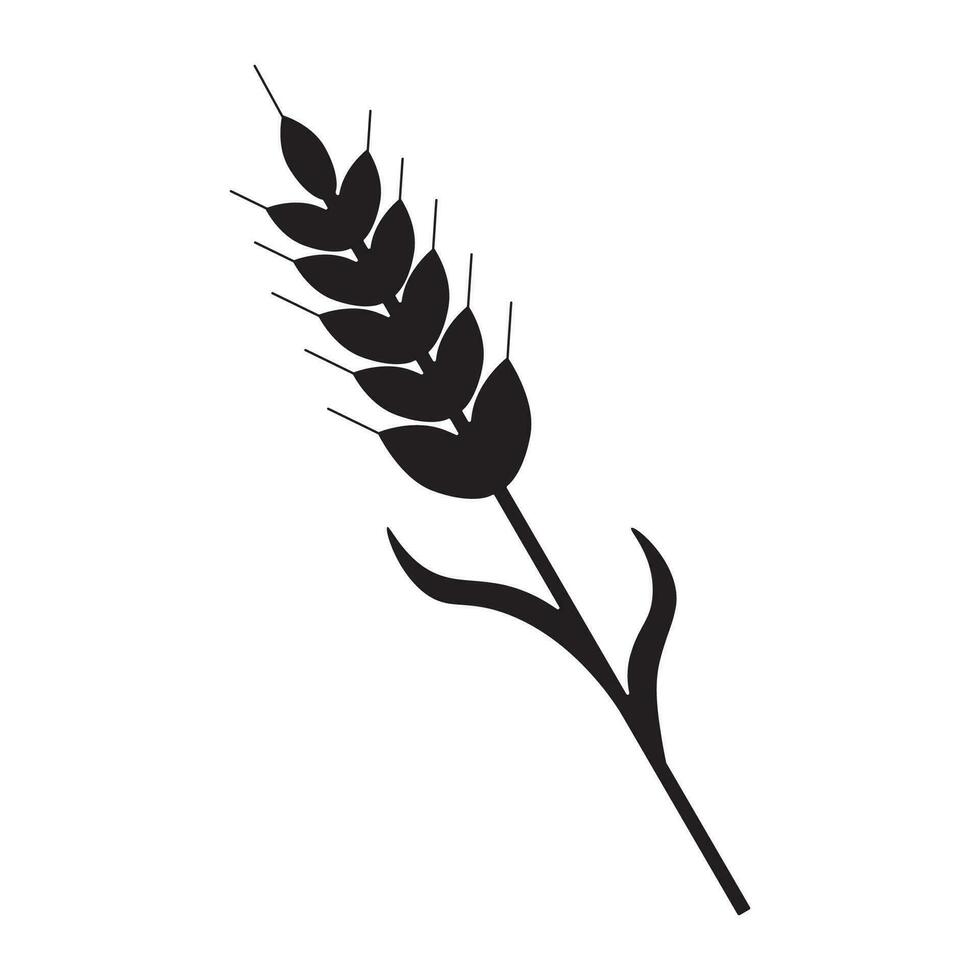 Ear of wheat icon. Cereals, barley, grain. Vector illustration.