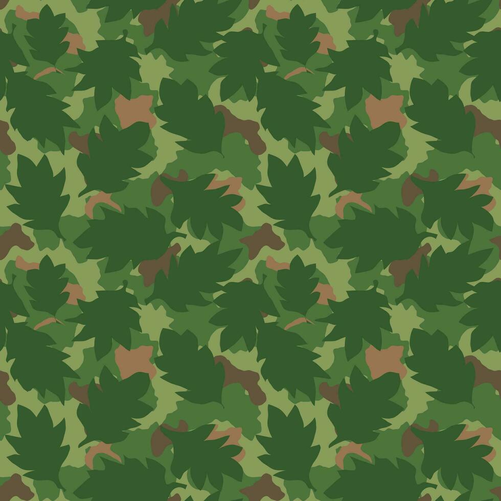 Abstract green camouflage pattern fabric texture. vector