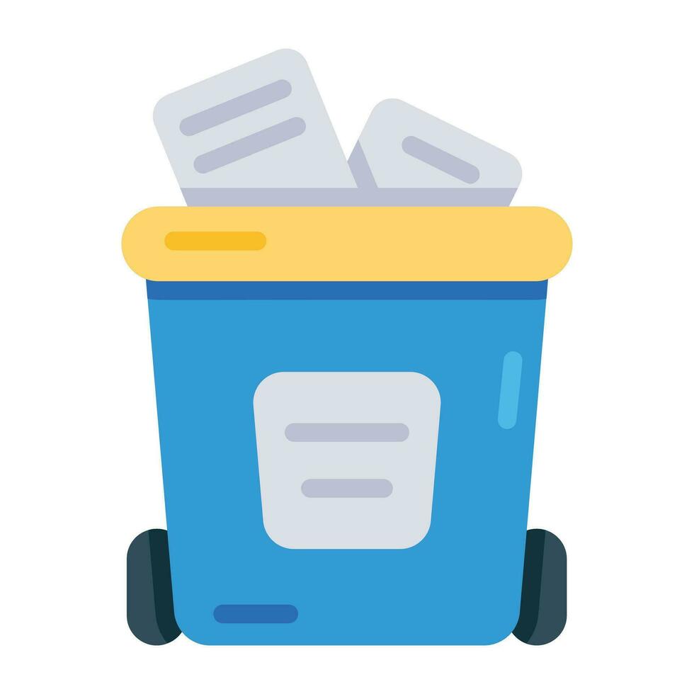 Trendy Paper Bin vector