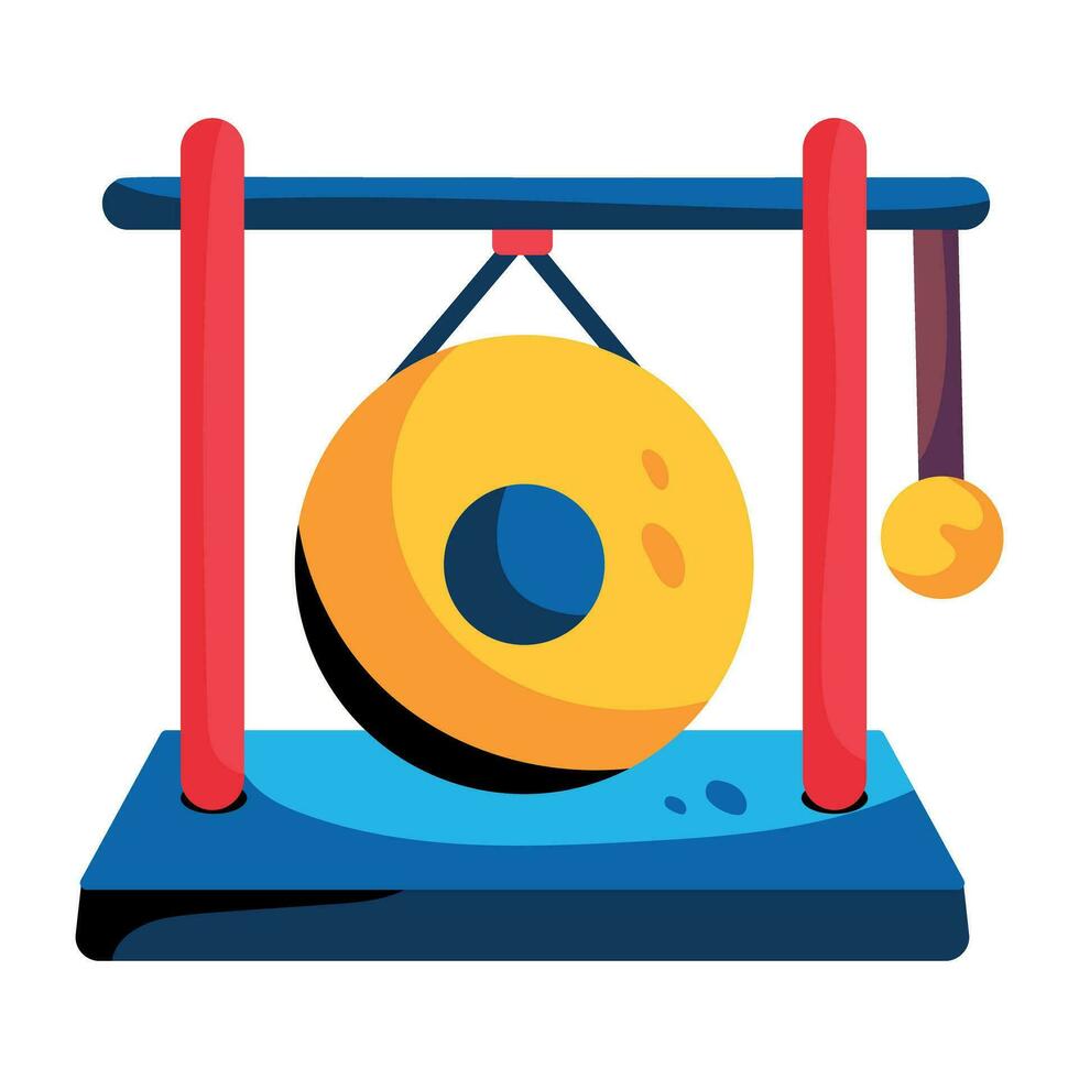 Trendy Gong Bell vector