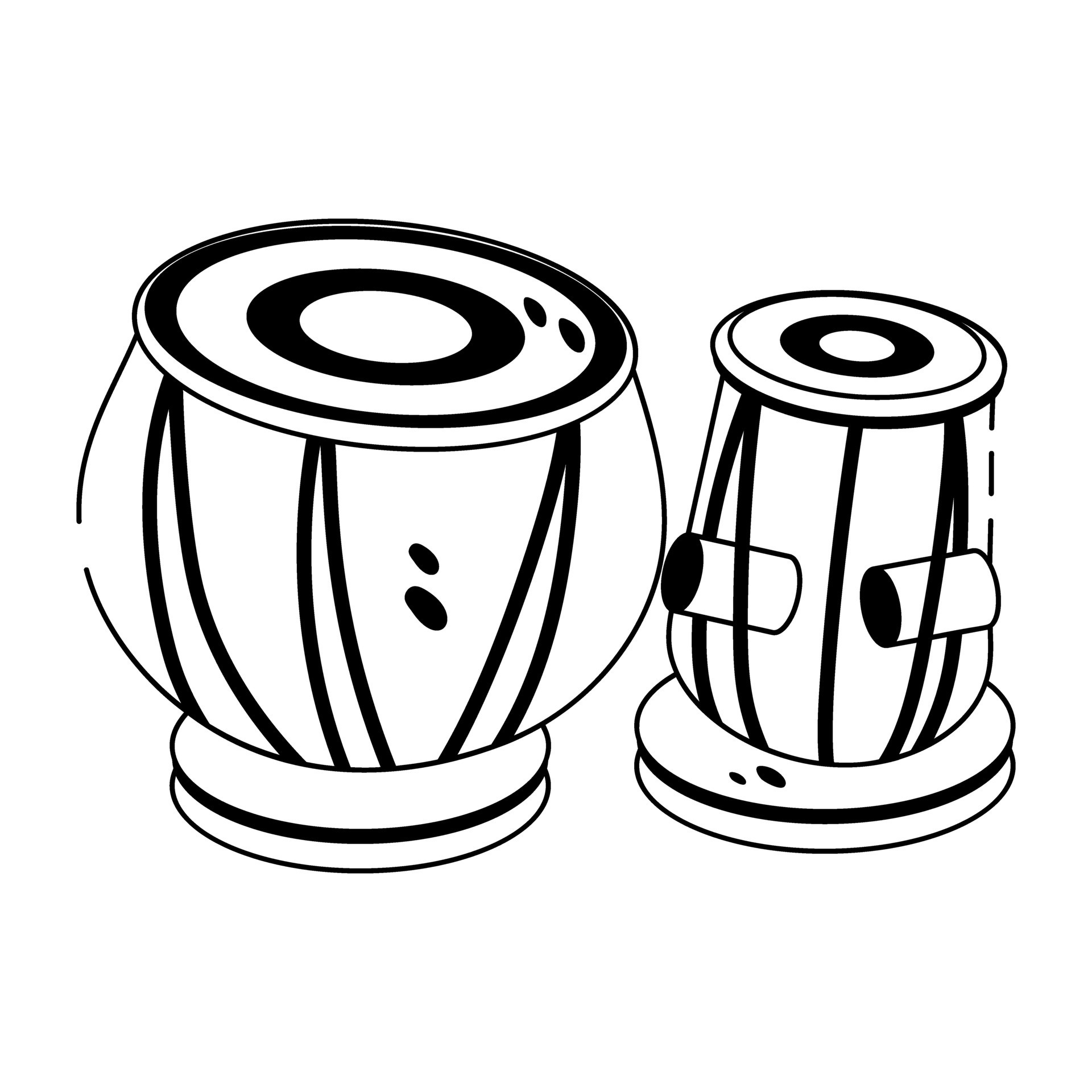 Trendy Tabla Drums 34791324 Vector Art at Vecteezy