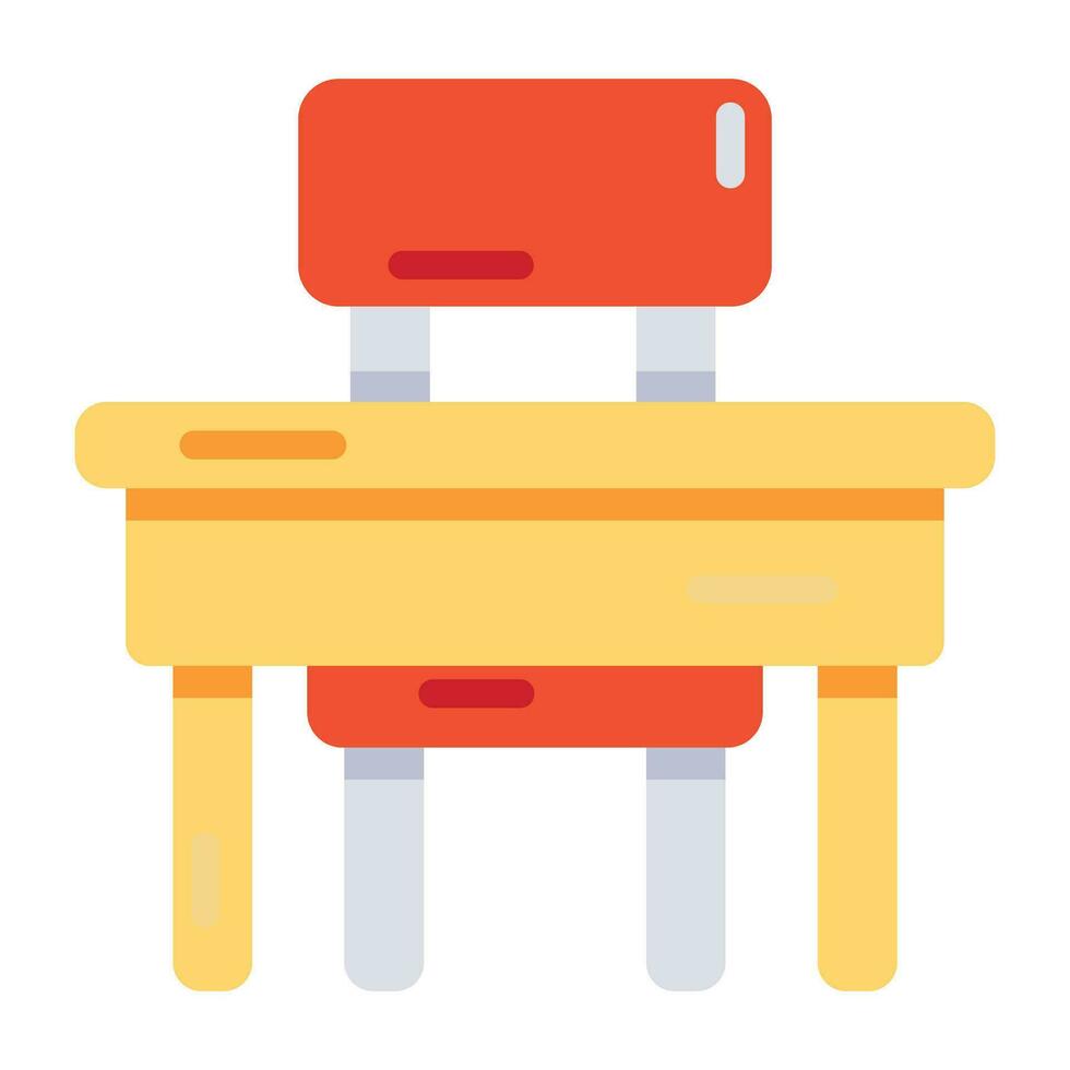 Trendy School Desk vector