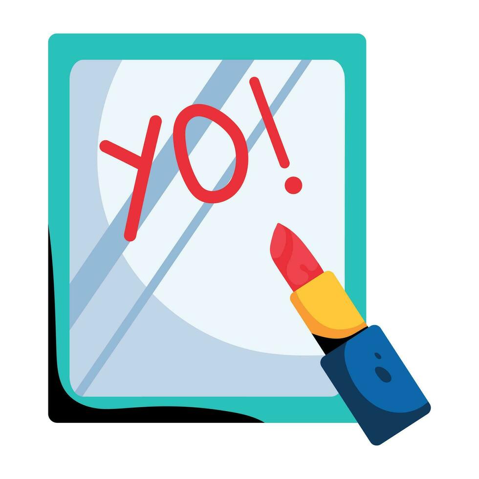 Trendy Lipstick Writing vector