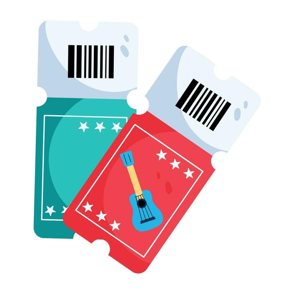 Trendy Concert Tickets vector