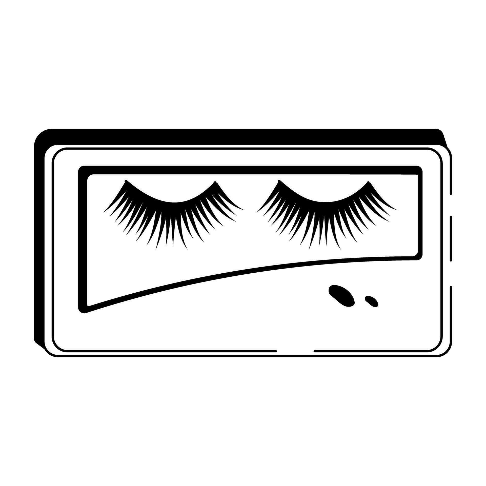 Trendy Fake Eyelashes 34791423 Vector Art at Vecteezy