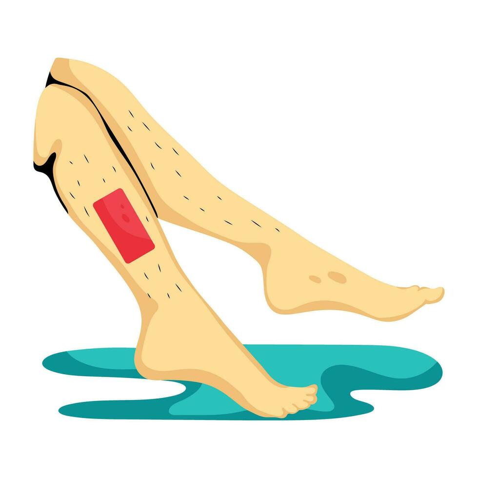 Trendy Leg Waxing vector