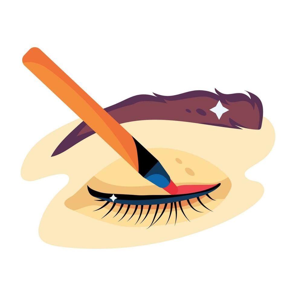 Trendy Eyeshadow Makeup vector