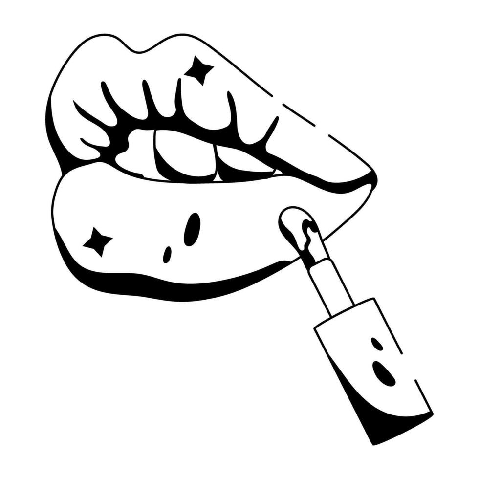 Trendy Lip Gloss vector