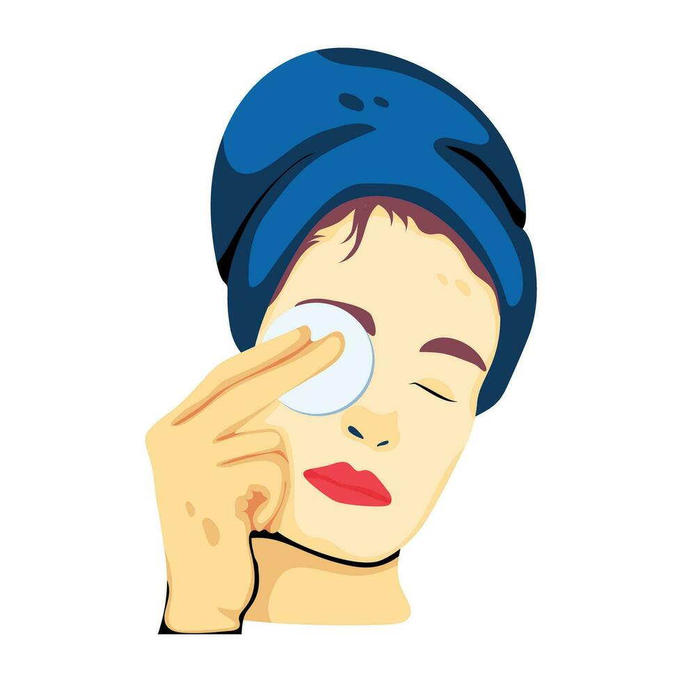 Trendy Removing Makeup vector