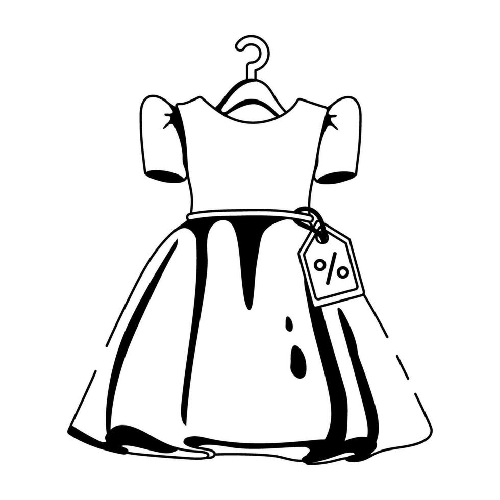 Trendy Frock Sale vector