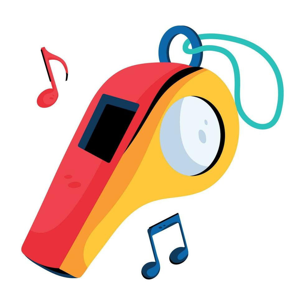 Trendy Song Whistle vector