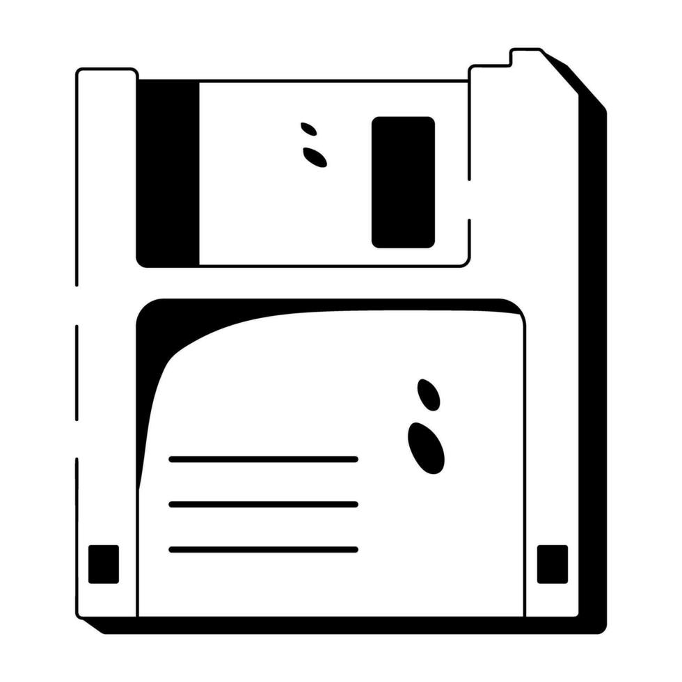 Trendy Floppy Disk vector