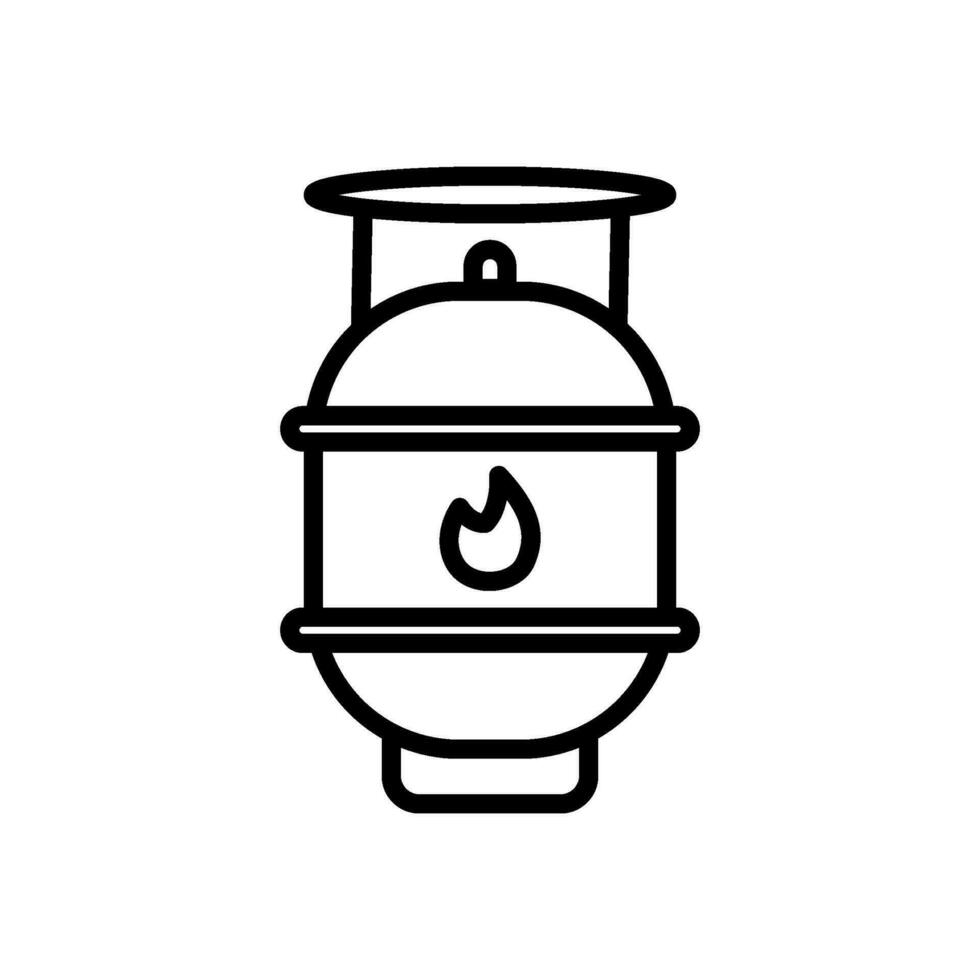 gas cylinder icon vector in line style