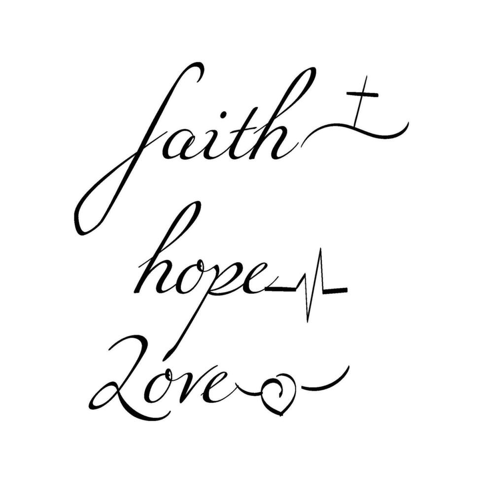 Christian Faith, Typography for print or use as poster, card, flyer or T Shirt vector