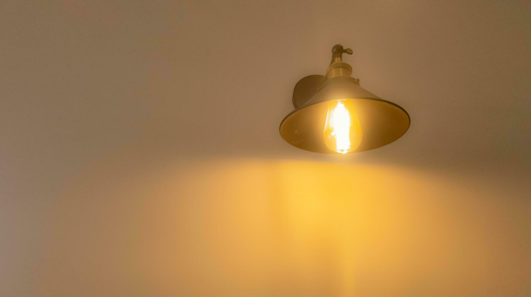 isolated lamp with a bright orange color. orange color lamp. photo