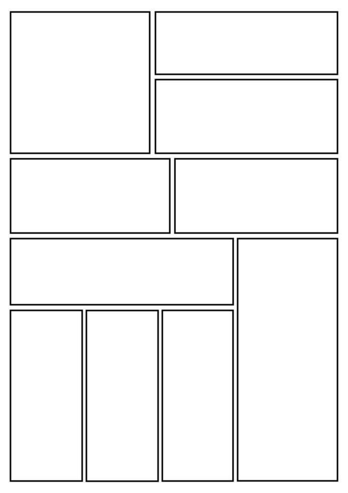Manga storyboard layout A4 template for rapidly create papers and comic book style page 30 vector