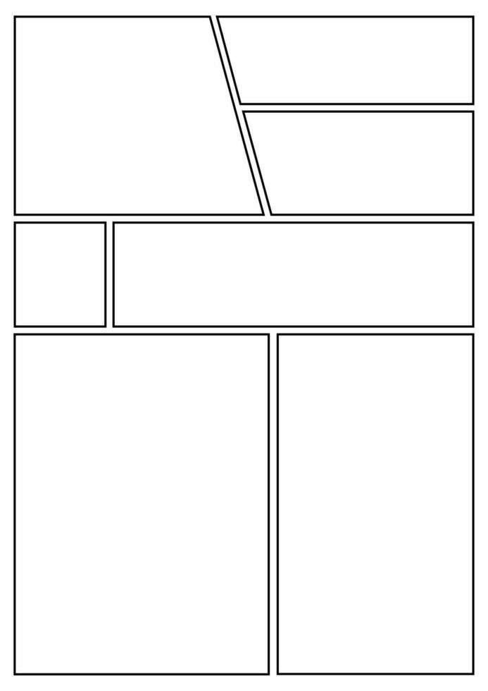 Manga storyboard layout A4 template for rapidly create papers and comic book style page 31 vector