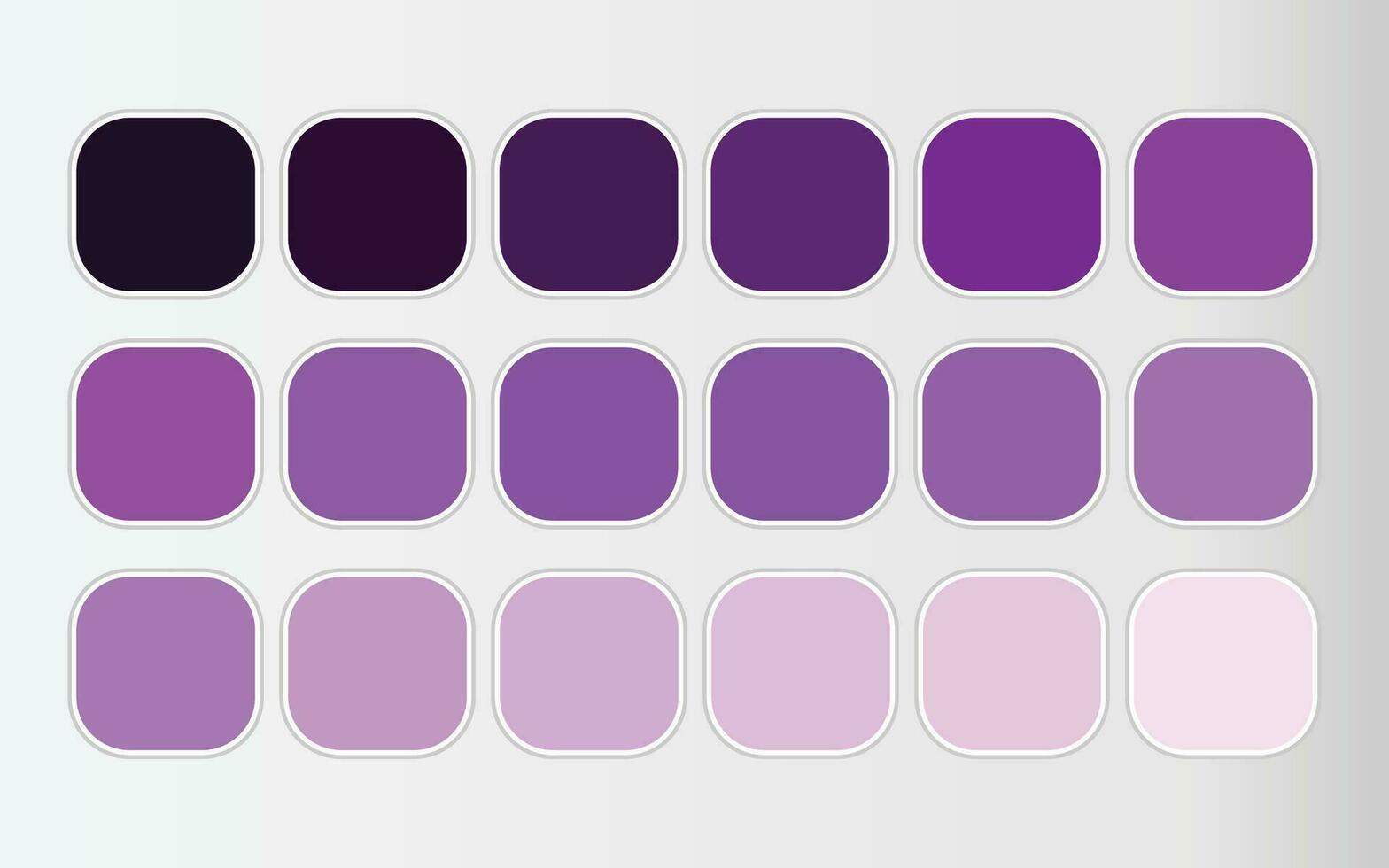 Purple gradient shades color set vector