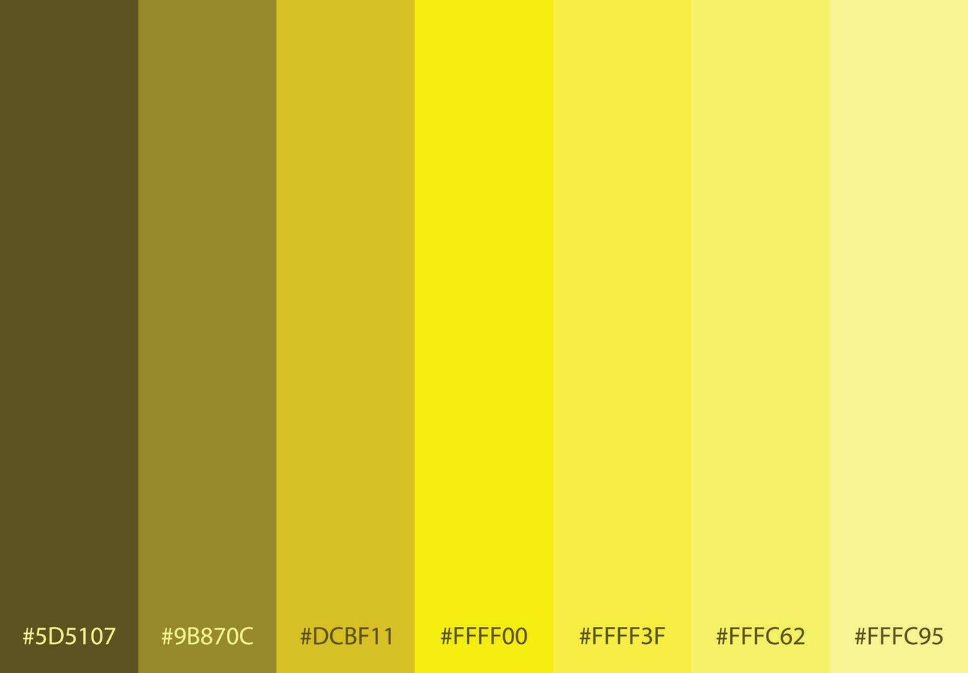 Yellow Gradient Color Palette vector