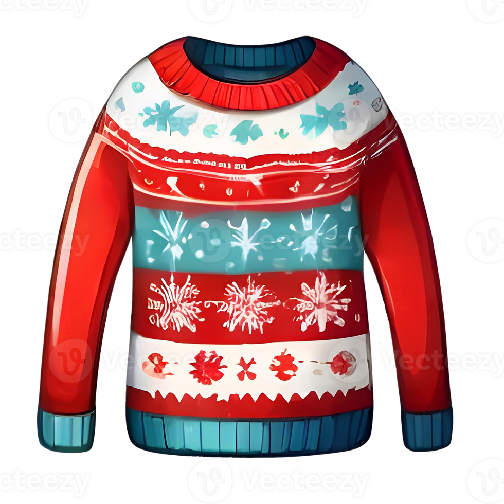 AI generated Winter sweater for christmas. png