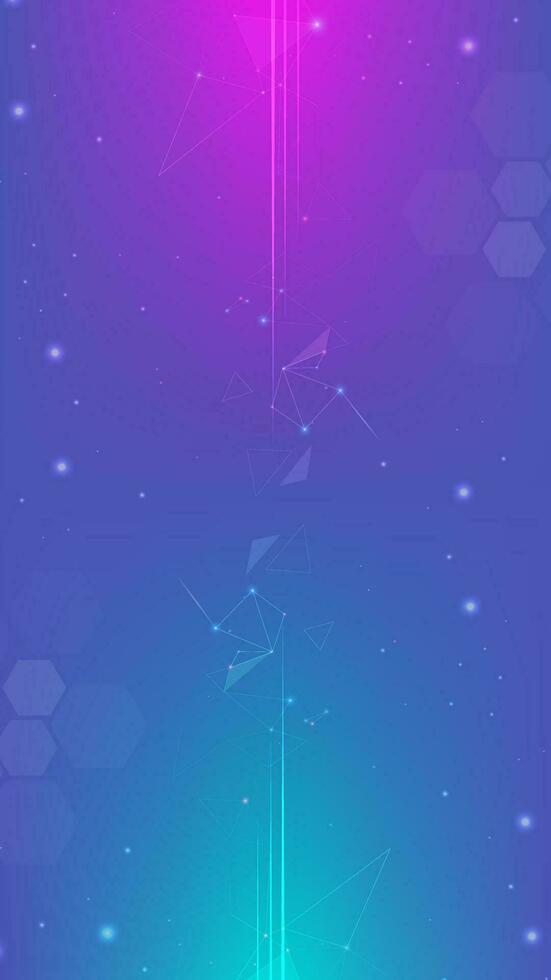 Gradient Digital technology background. Network connection dots and lines. Futuristic background for various design projects such as websites, presentations, print materials, social media posts vector