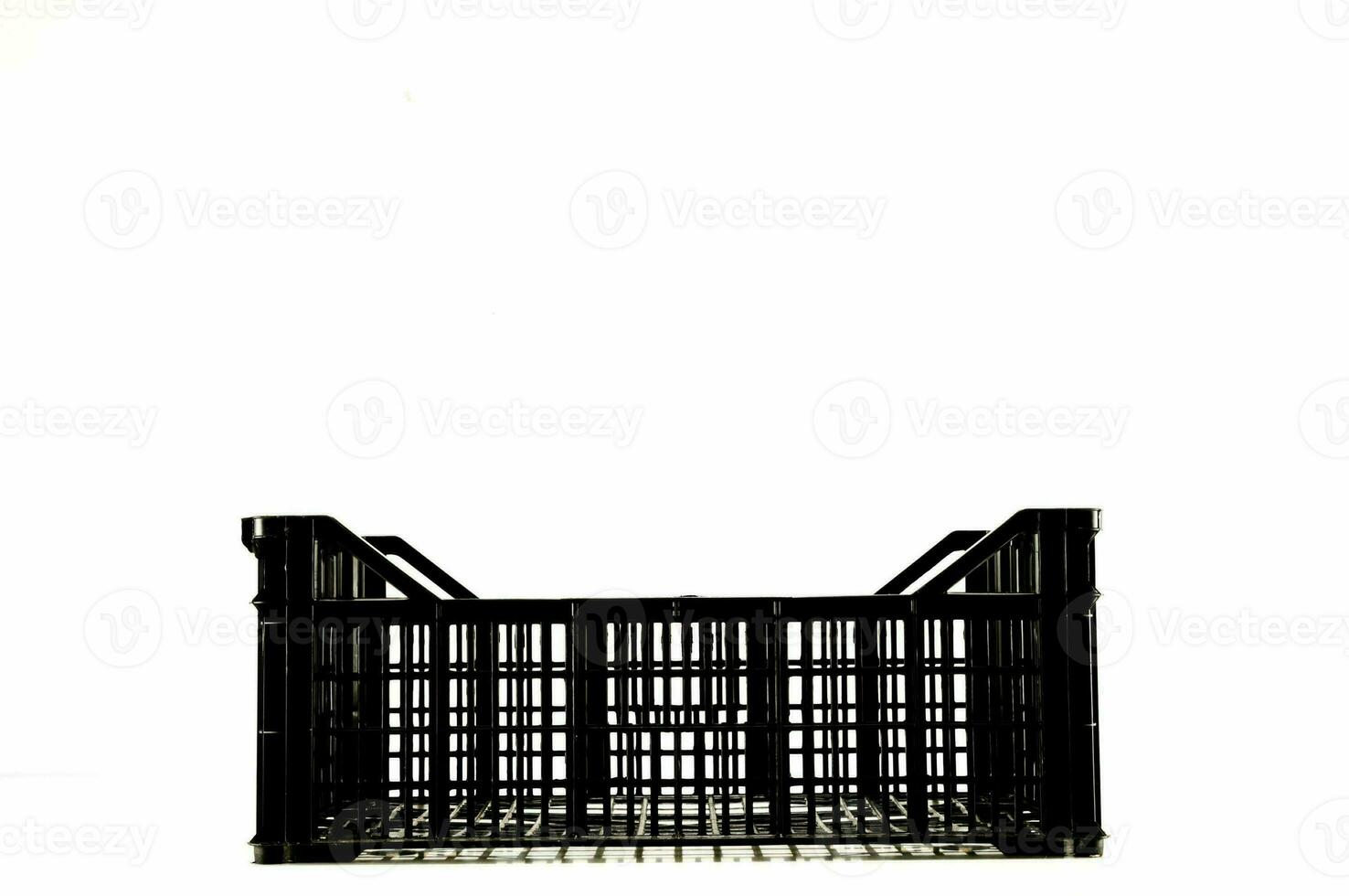 a black crate with a white background photo