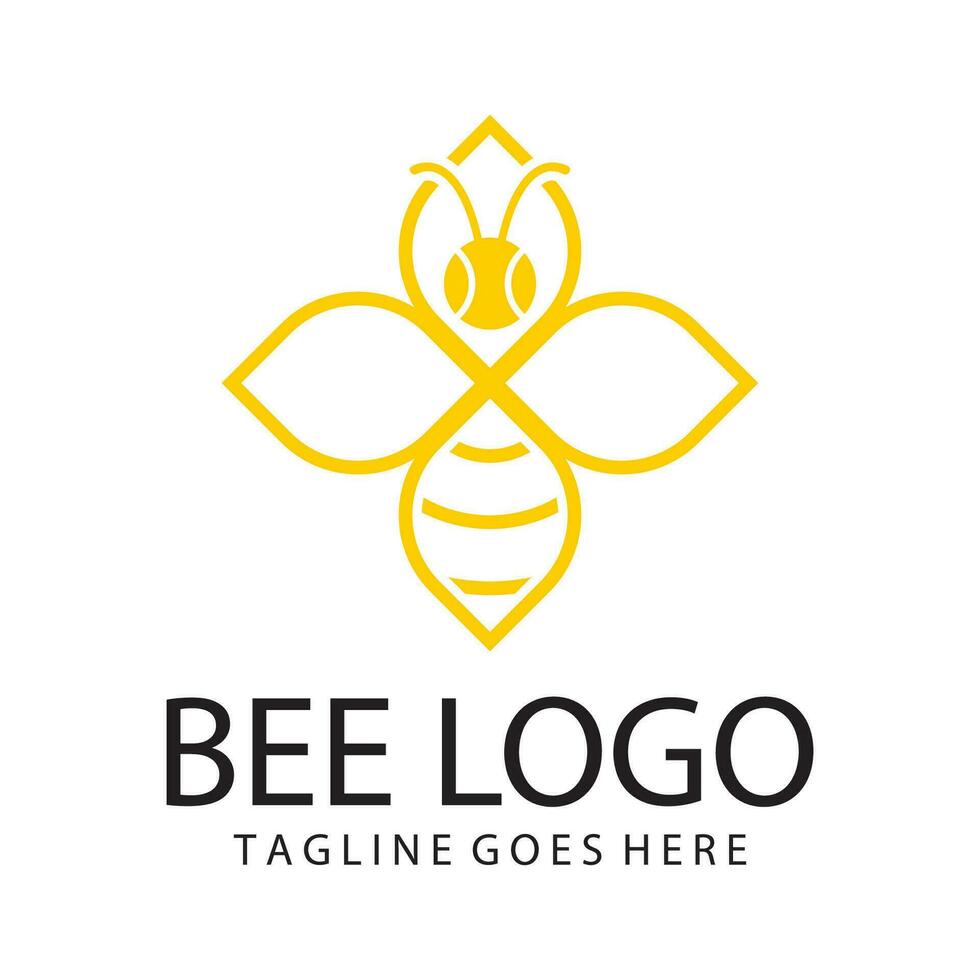 bee icon on the white background vector