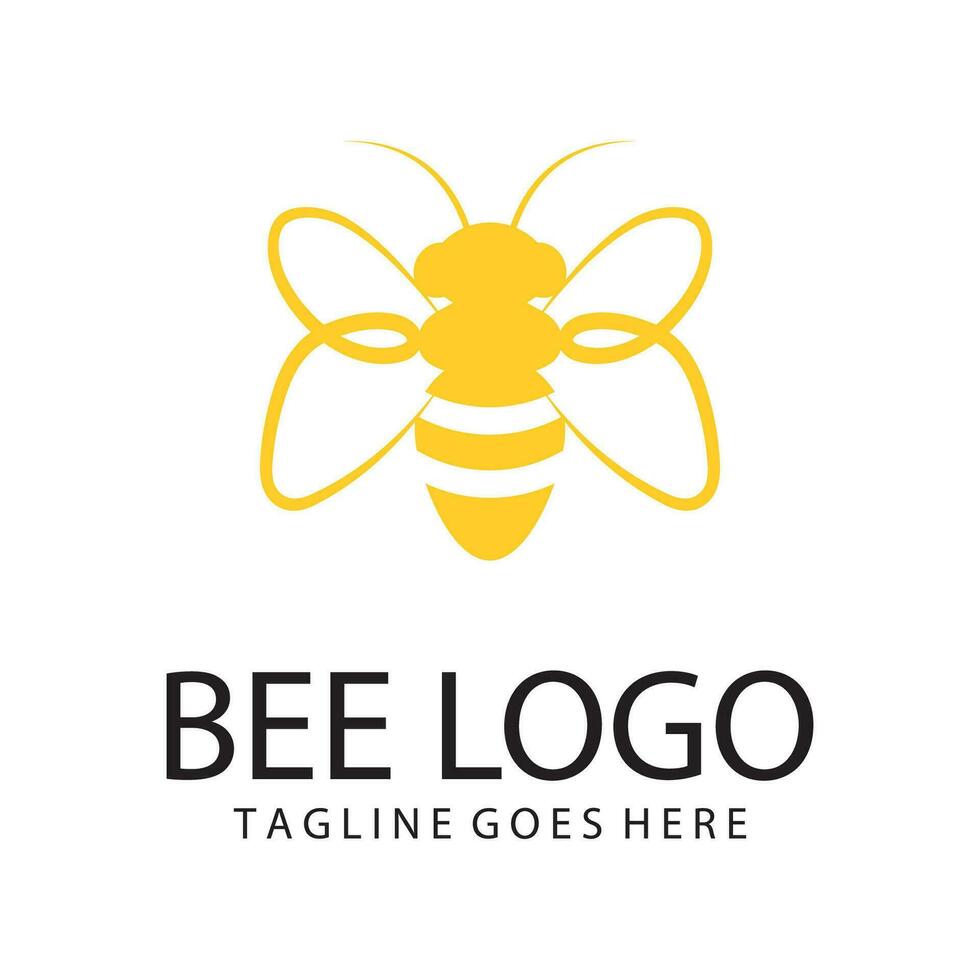 bee icon on the white background vector